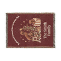 Personalized Dachshund Christmas Family Blanket