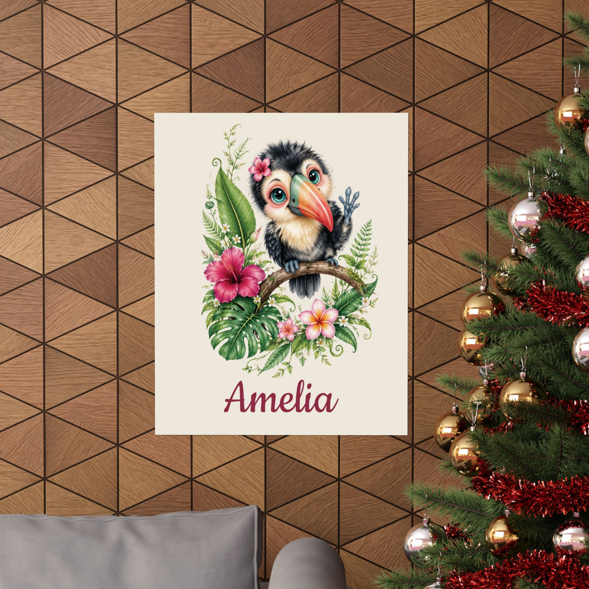 Personalized Toucan Nursery Poster