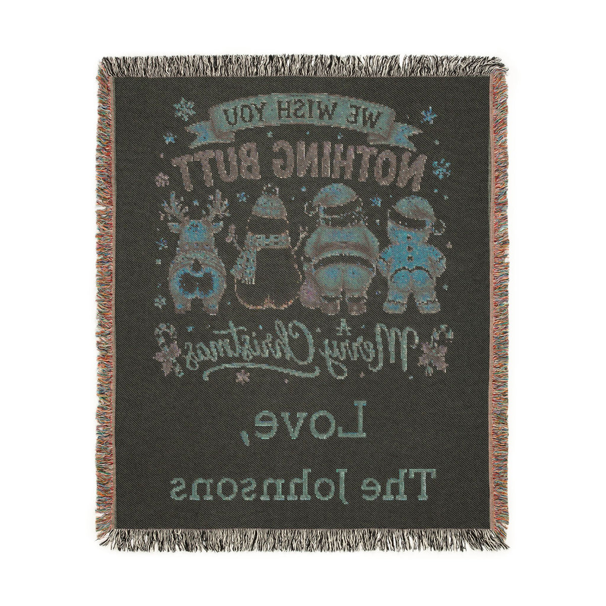 Personalized Nothing Butt Christmas Family Blanket