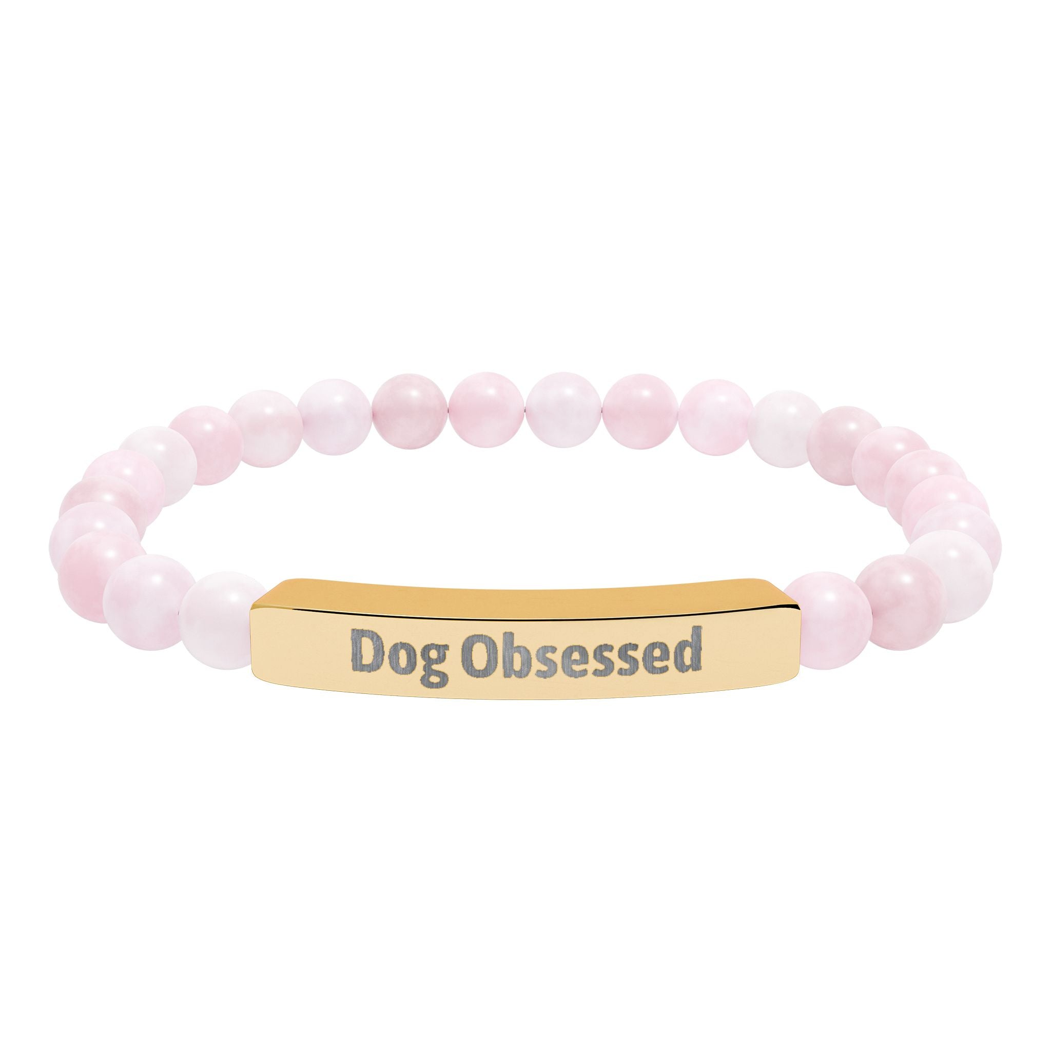 Dog Obsessed Engraved Bar Bracelet