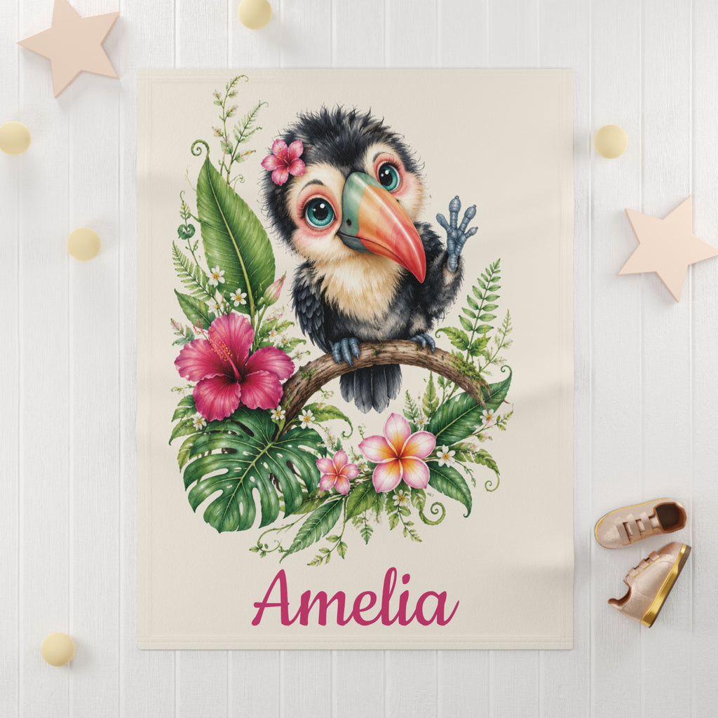 Personalized Toucan Baby Blanket