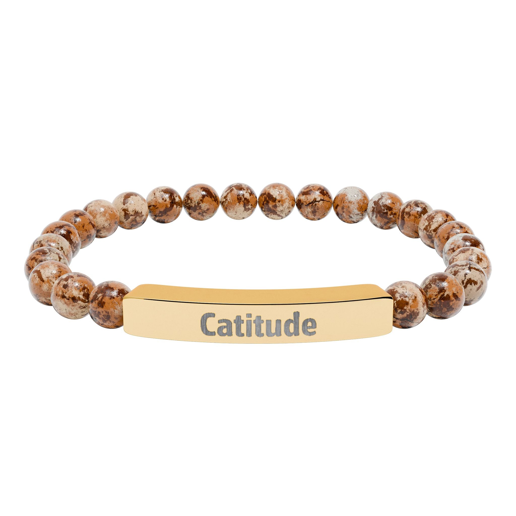 Catitude Engraved Bar Bracelet