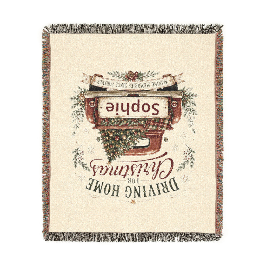 Personalized Driving Home for Christmas Blanket