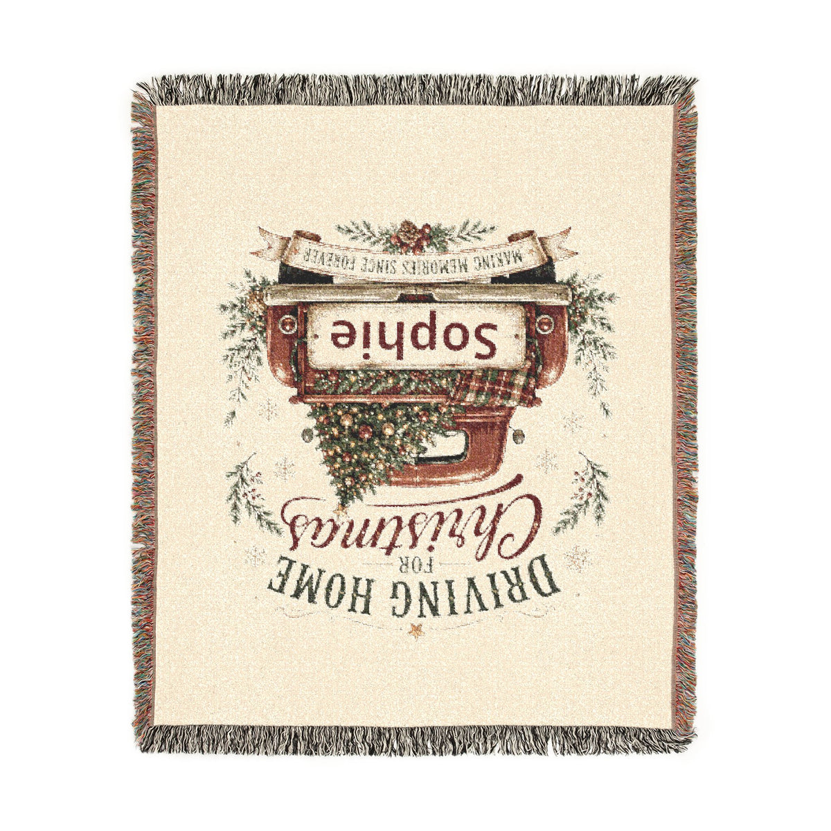 Personalized Driving Home for Christmas Blanket