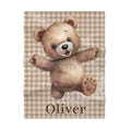 Personalized Teddy Bear Baby Blanket