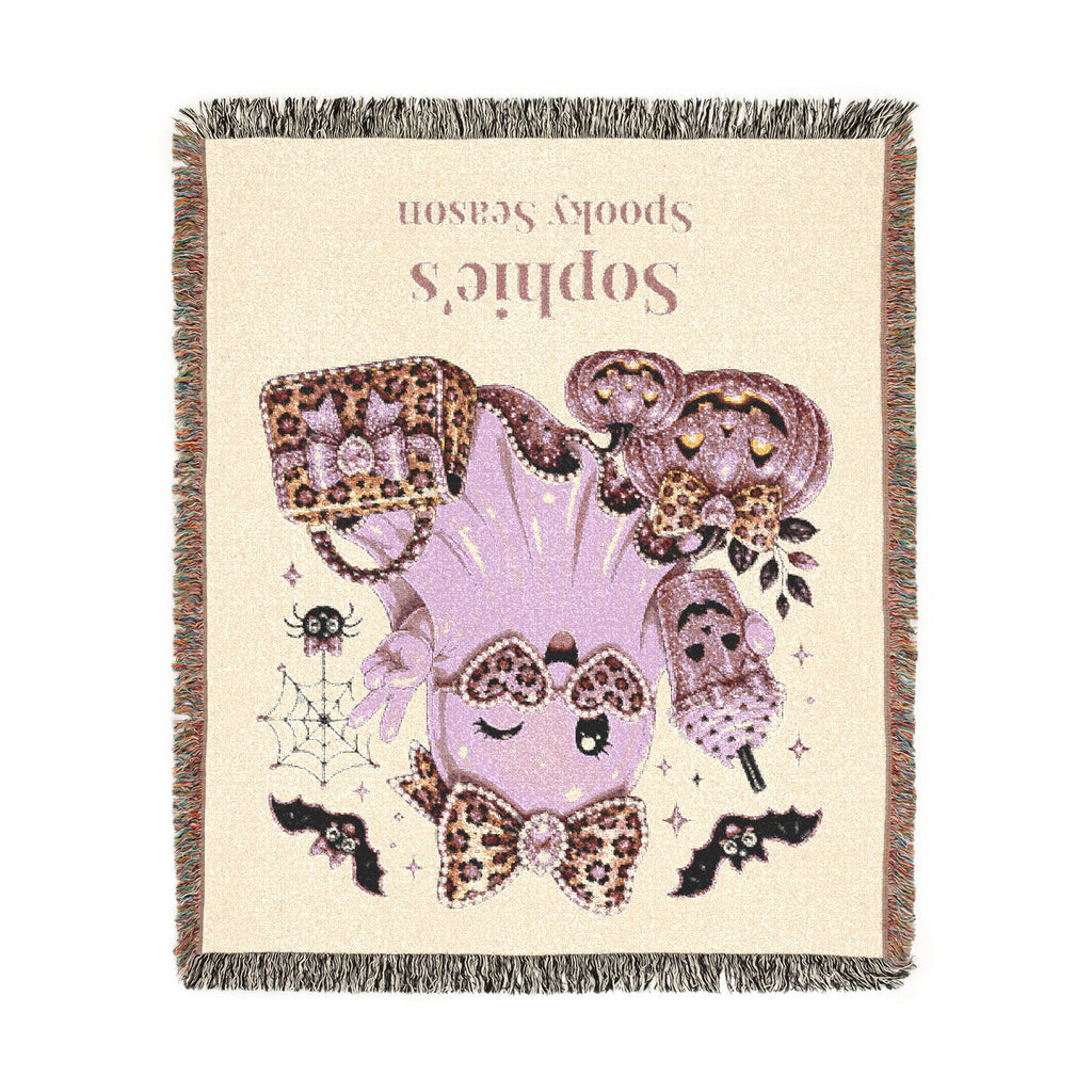 Personalized Spooky Season Glam Ghost Blanket