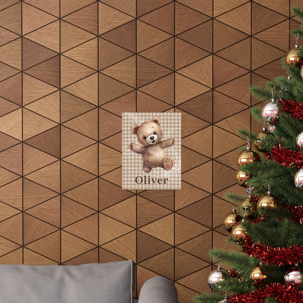 Personalized Teddy Bear Nursery Poster