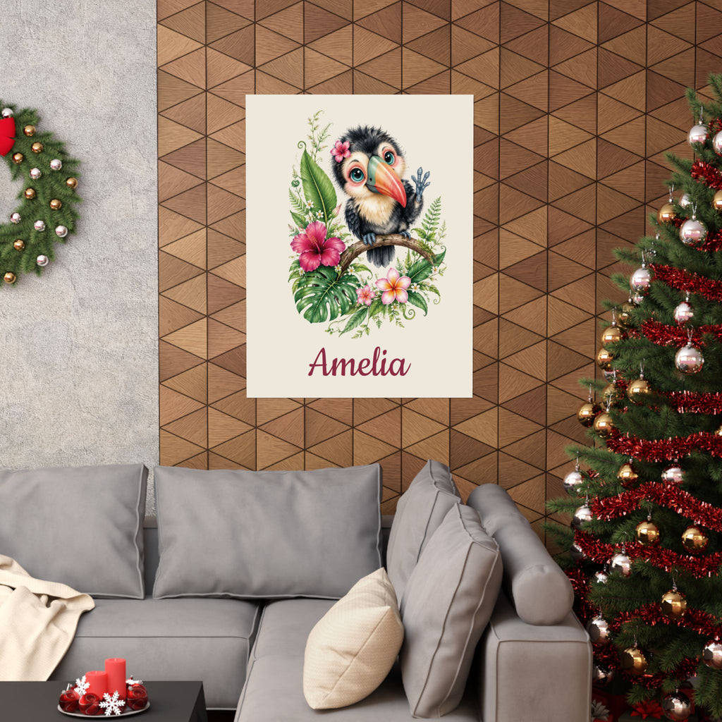 Personalized Toucan Nursery Poster