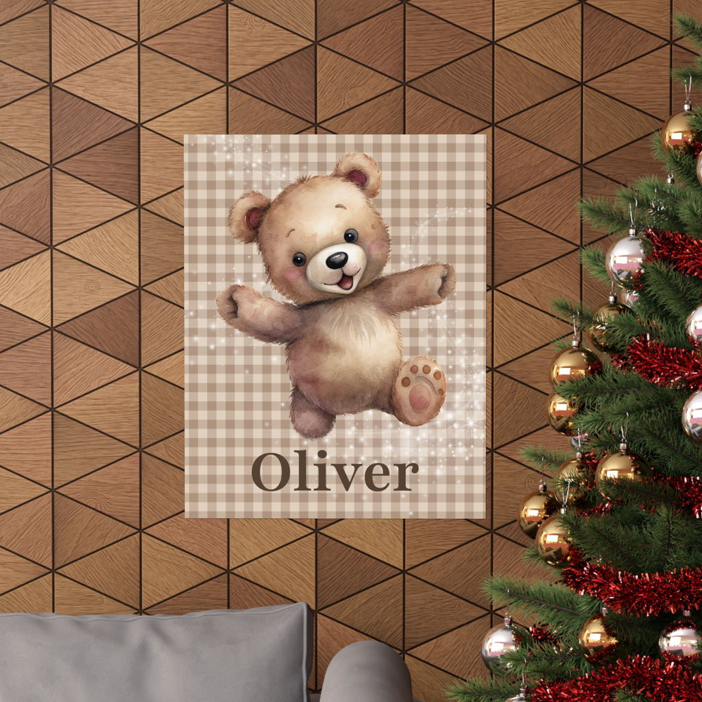 Personalized Teddy Bear Nursery Poster