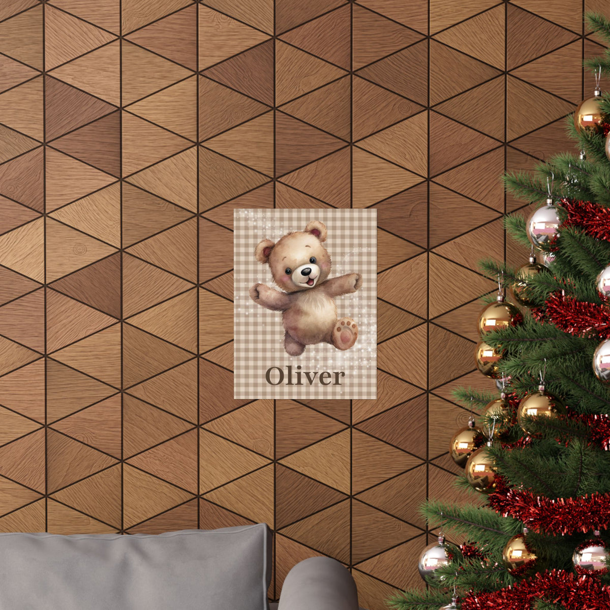 Personalized Teddy Bear Nursery Poster