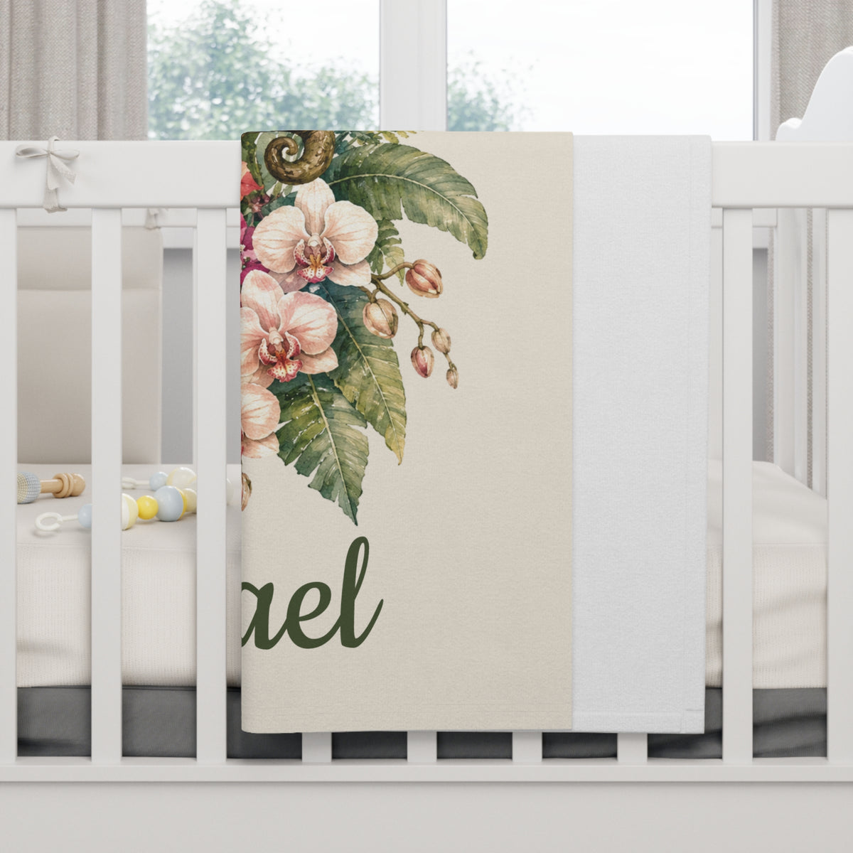 Personalized Monkey Baby Blanket