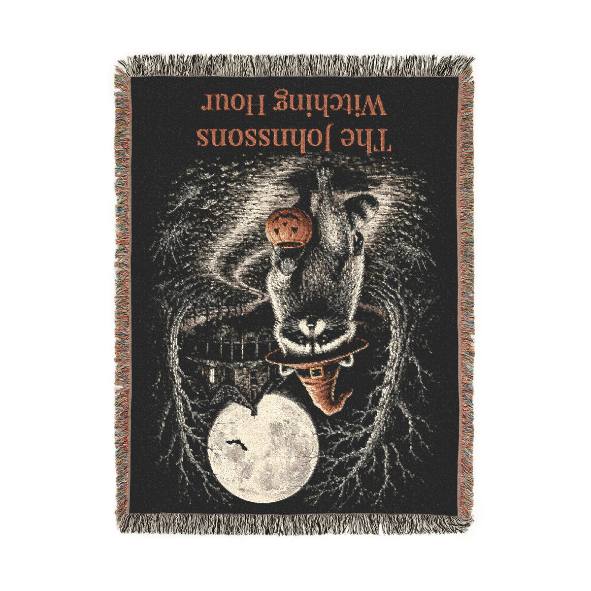 Personalized Witching Hour Raccoon Family Blanket