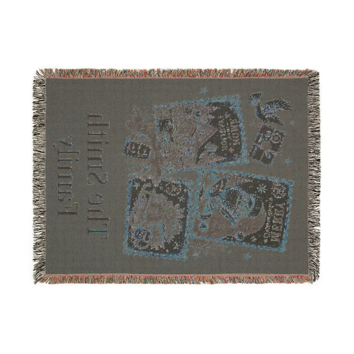 Personalized Family Christmas Stamps Blanket