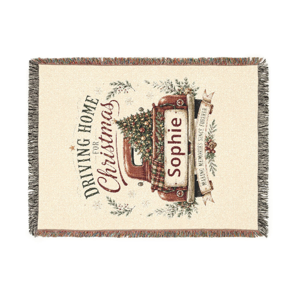 Personalized Driving Home for Christmas Blanket