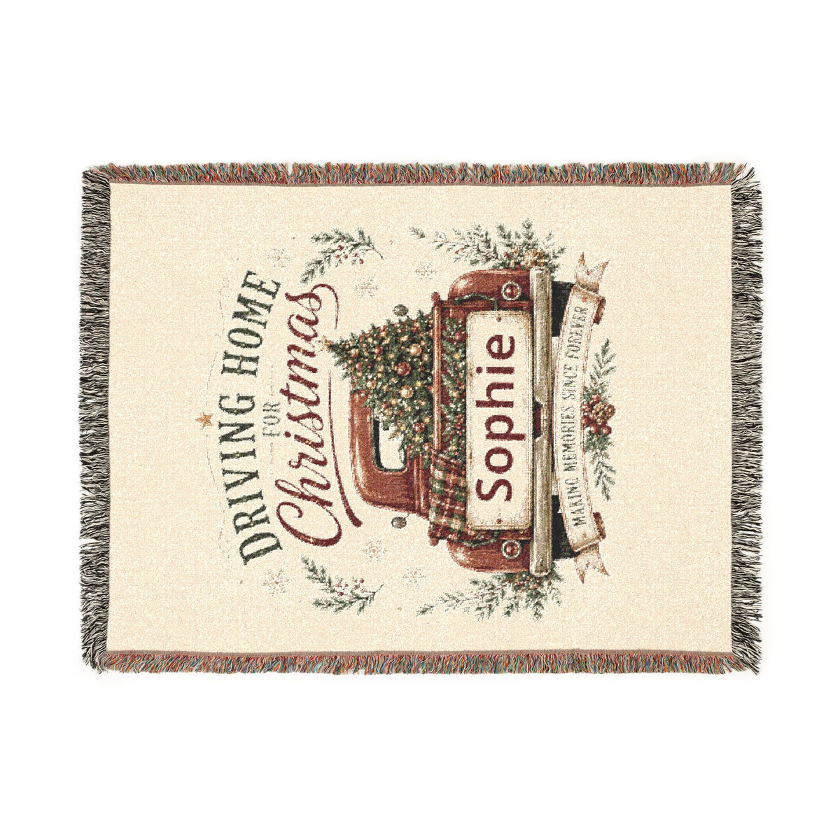 Personalized Driving Home for Christmas Blanket