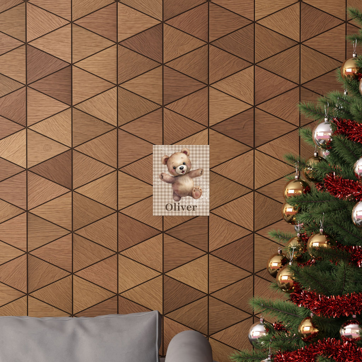 Personalized Teddy Bear Nursery Poster