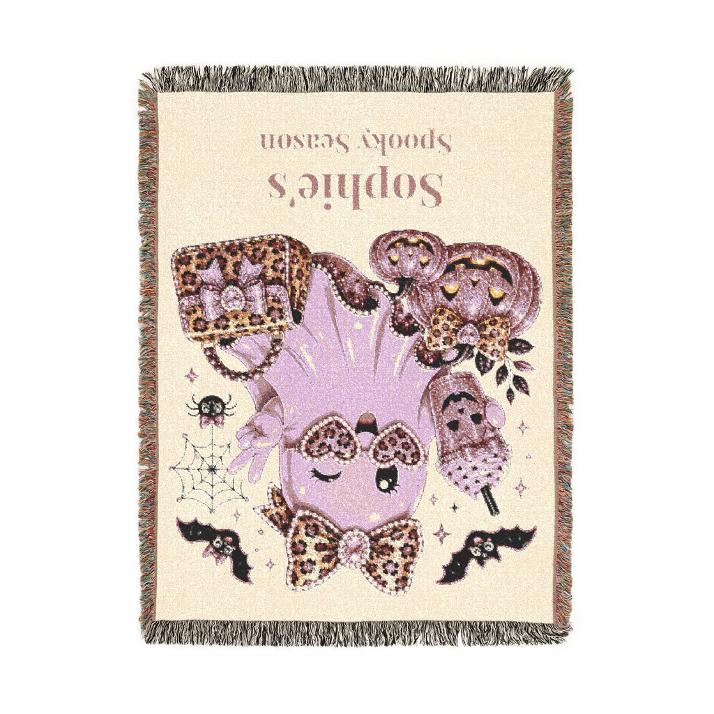Personalized Spooky Season Glam Ghost Blanket