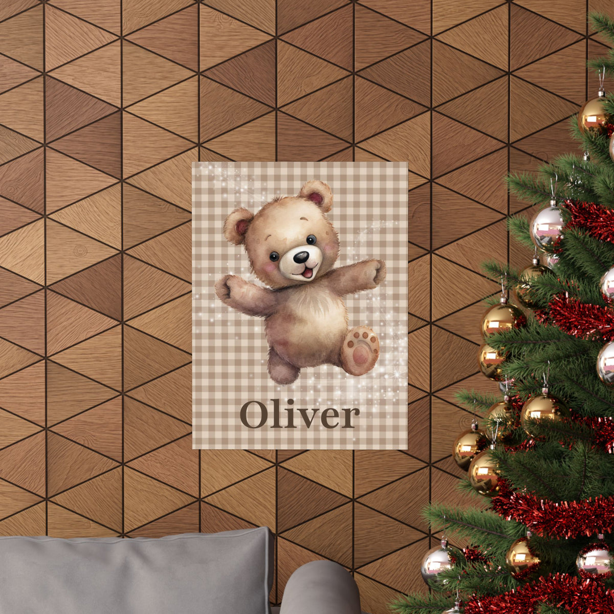 Personalized Teddy Bear Nursery Poster
