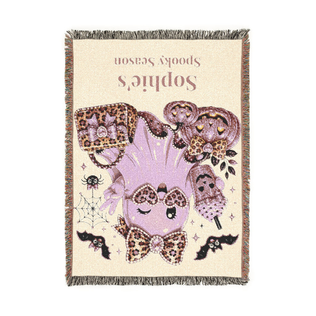 Personalized Spooky Season Glam Ghost Blanket
