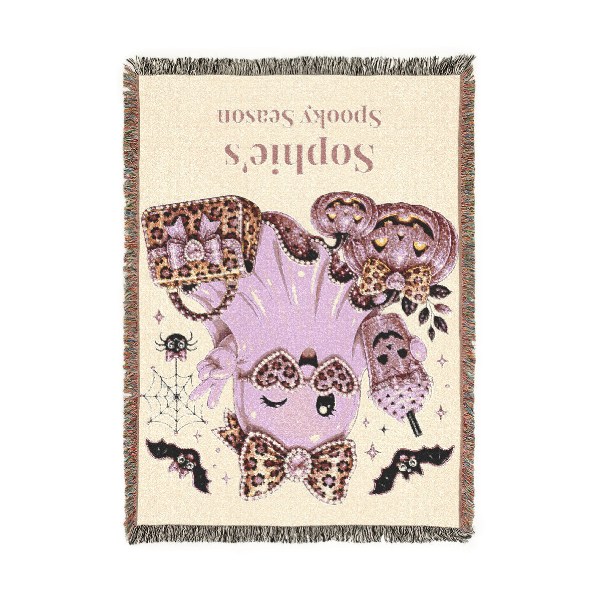 Personalized Spooky Season Glam Ghost Blanket