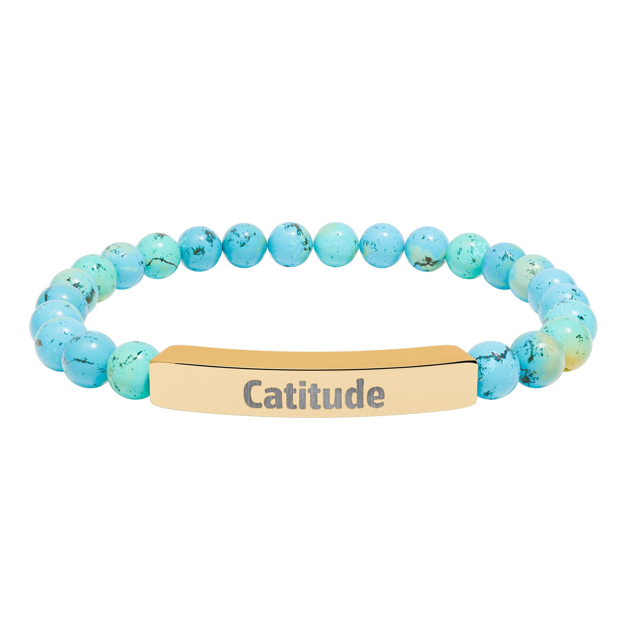 Catitude Engraved Bar Bracelet