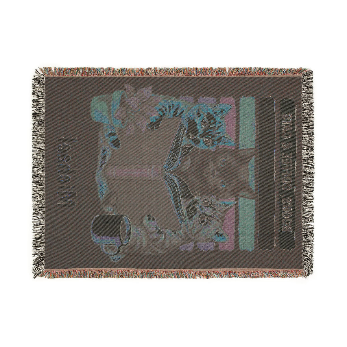 Personalized Books, Coffee & Cats Blanket