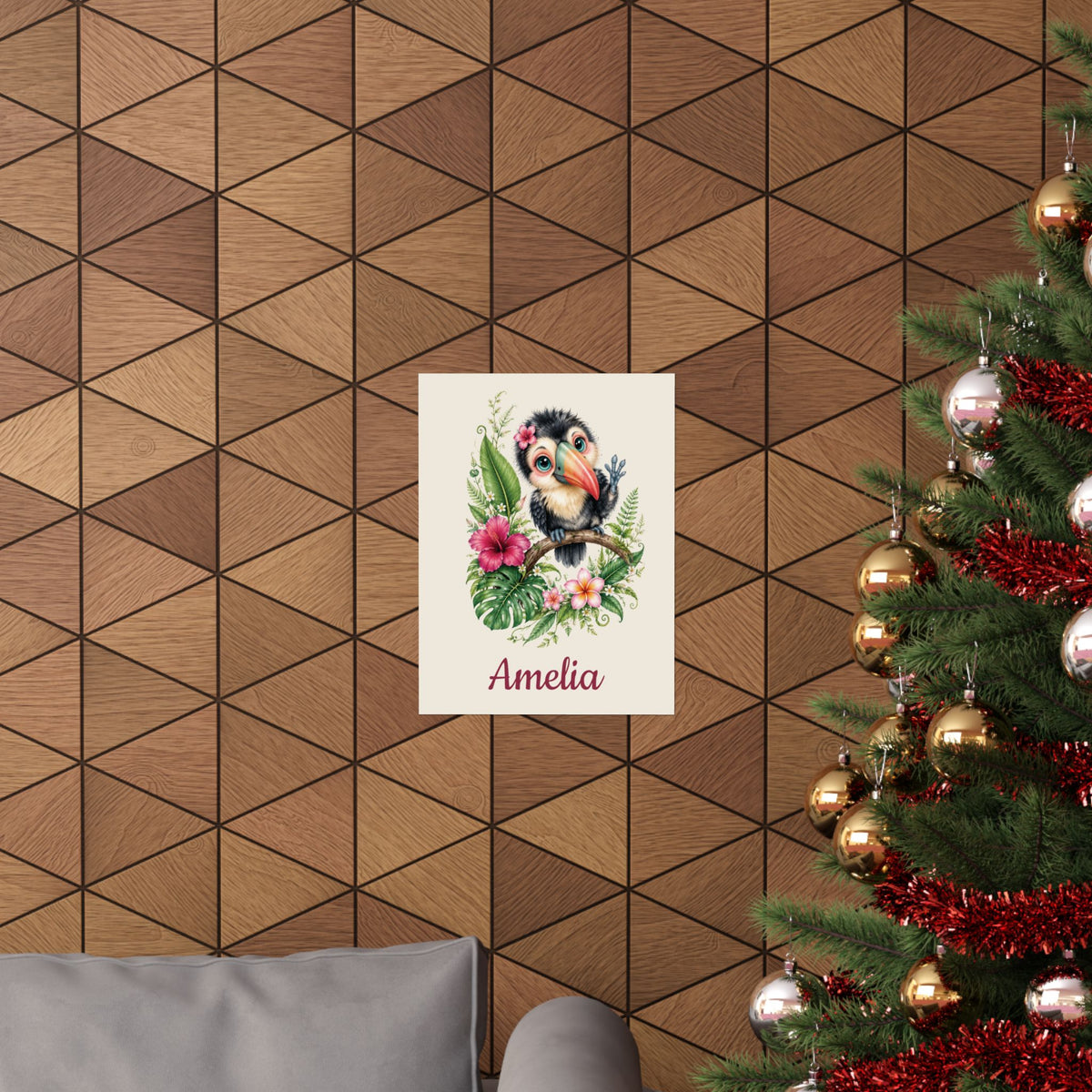 Personalized Toucan Nursery Poster