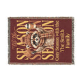 Personalized 'Tis the Season Raccoon Family Blanket