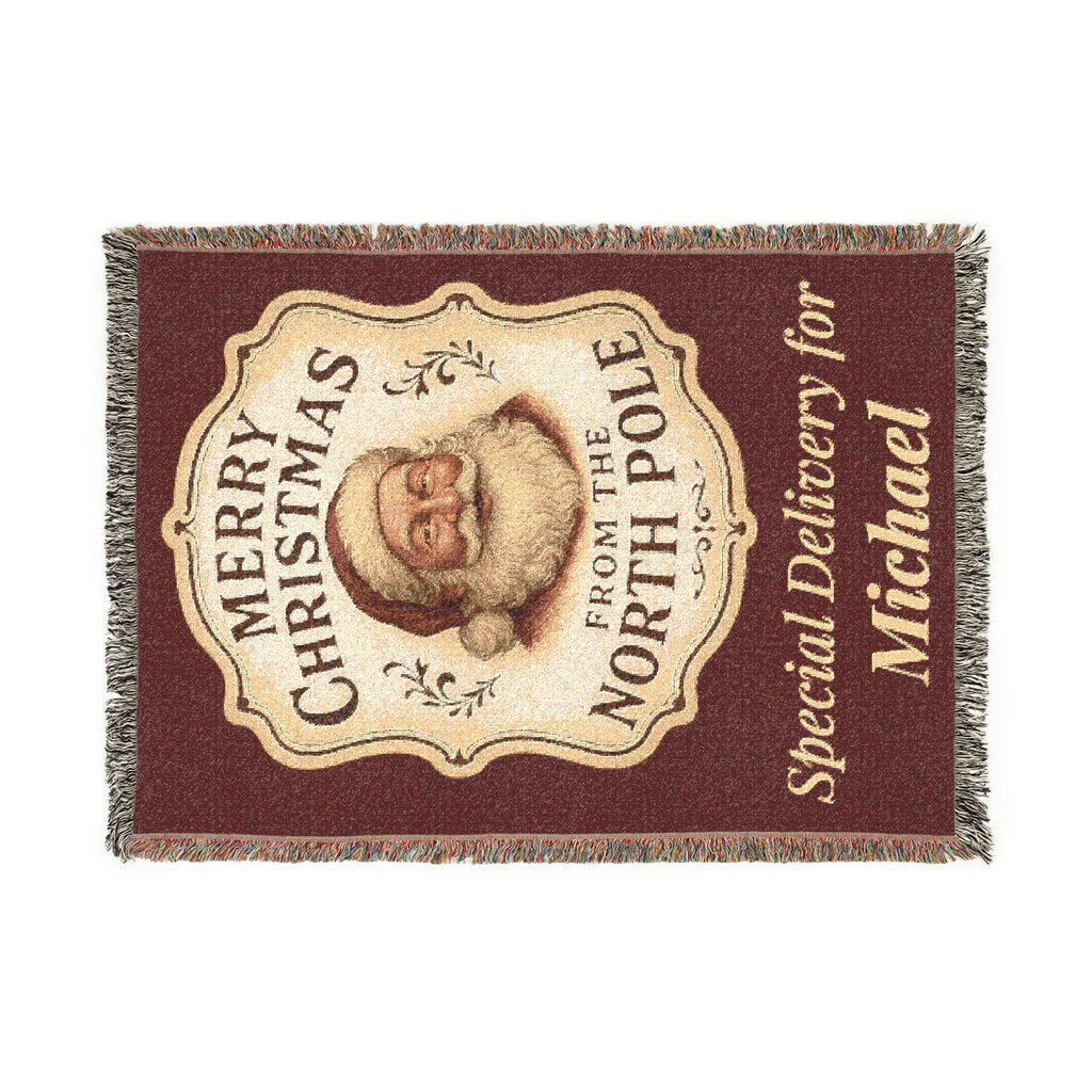 Personalized Special Delivery Santa Blanket