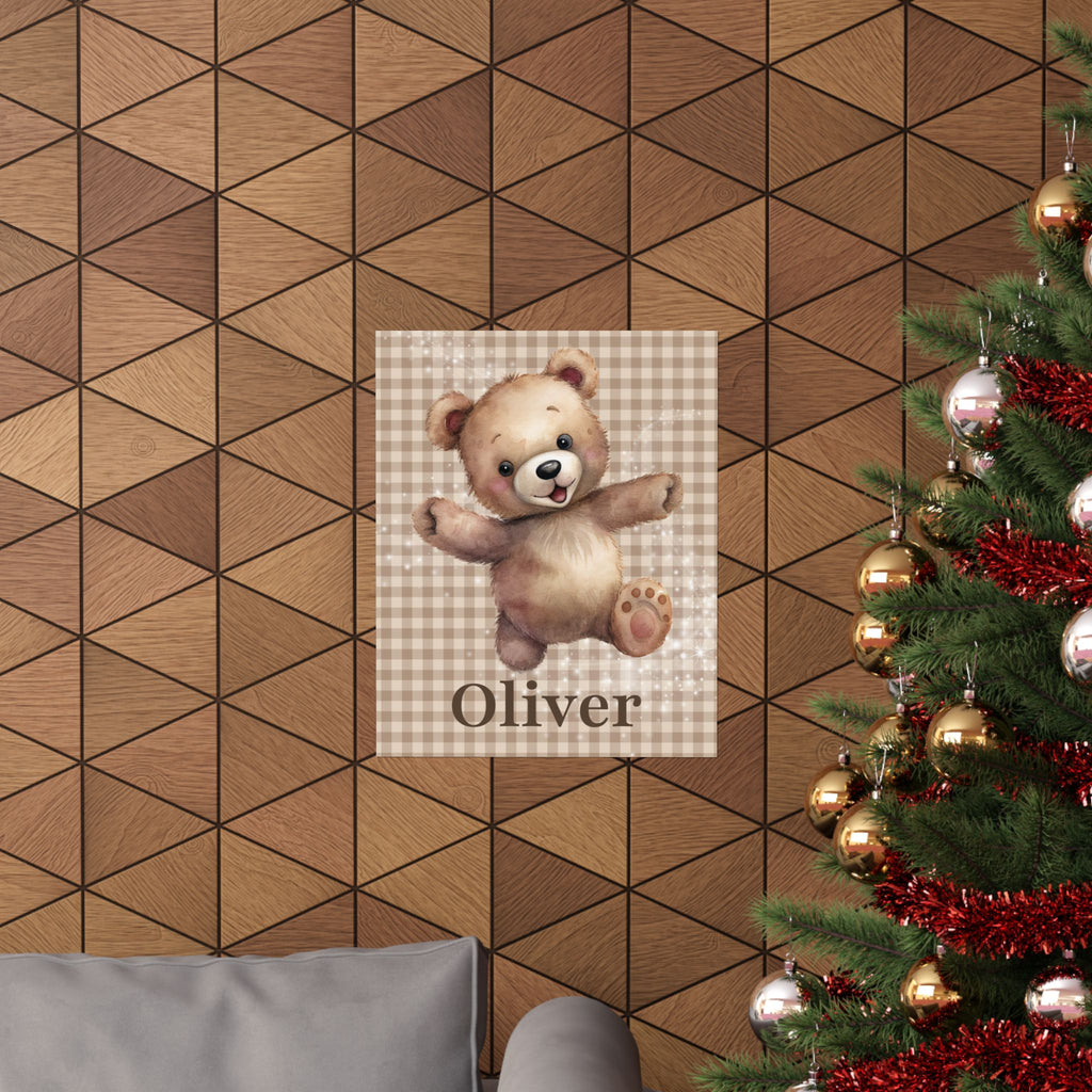 Personalized Teddy Bear Nursery Poster