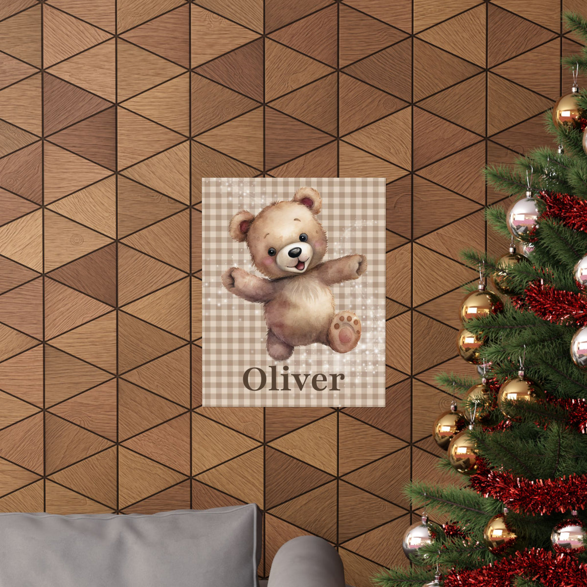 Personalized Teddy Bear Nursery Poster