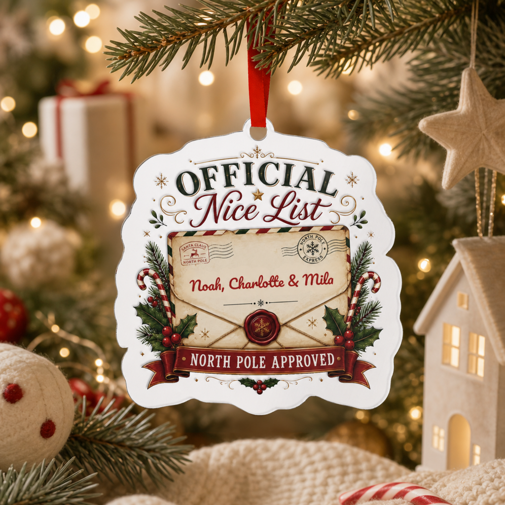 Personalized Official Nice List Ornament