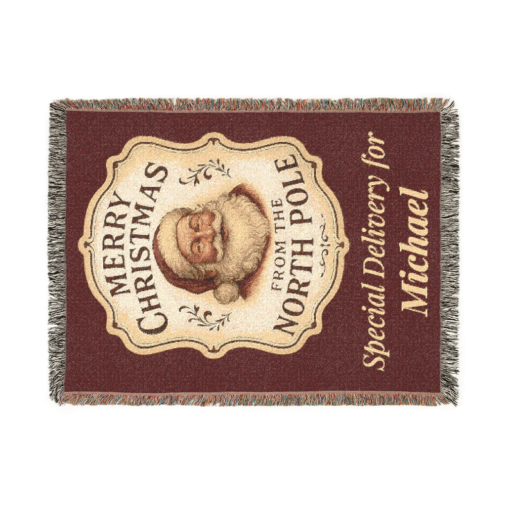 Personalized Special Delivery Santa Blanket