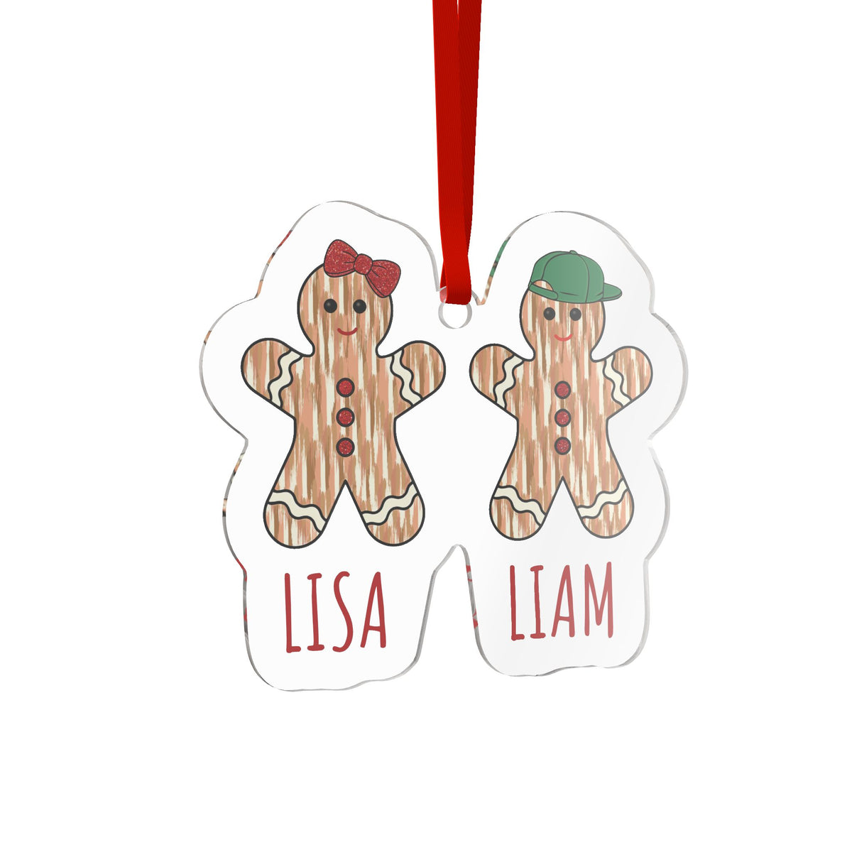Personalized Gingerbread Siblings Ornament
