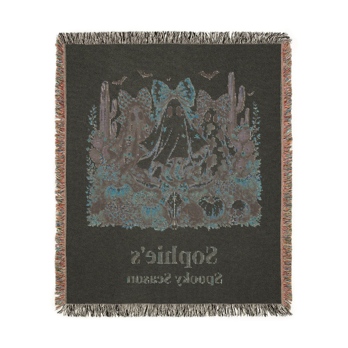 Personalized Spooky Season Vintage Ghost Blanket