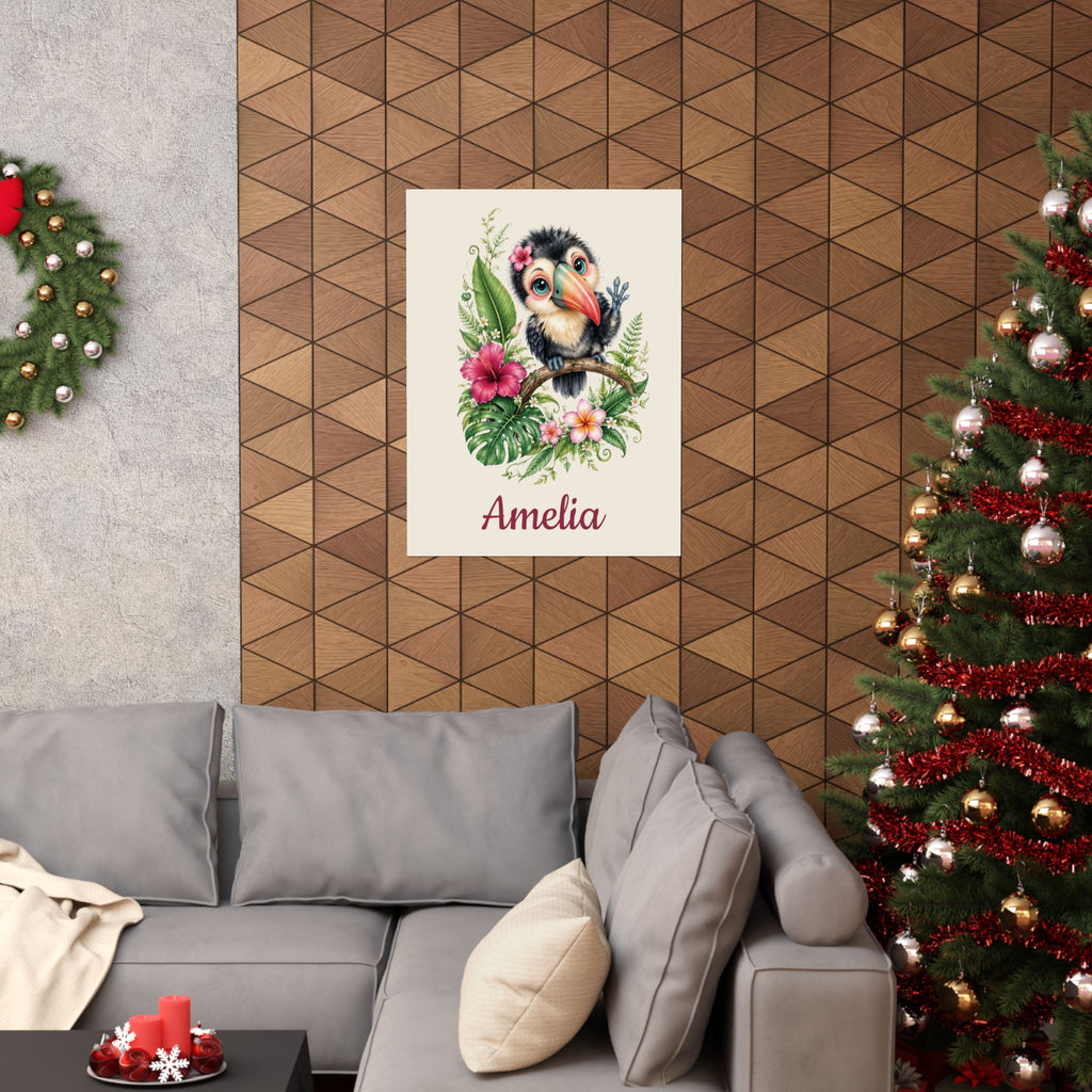 Personalized Toucan Nursery Poster