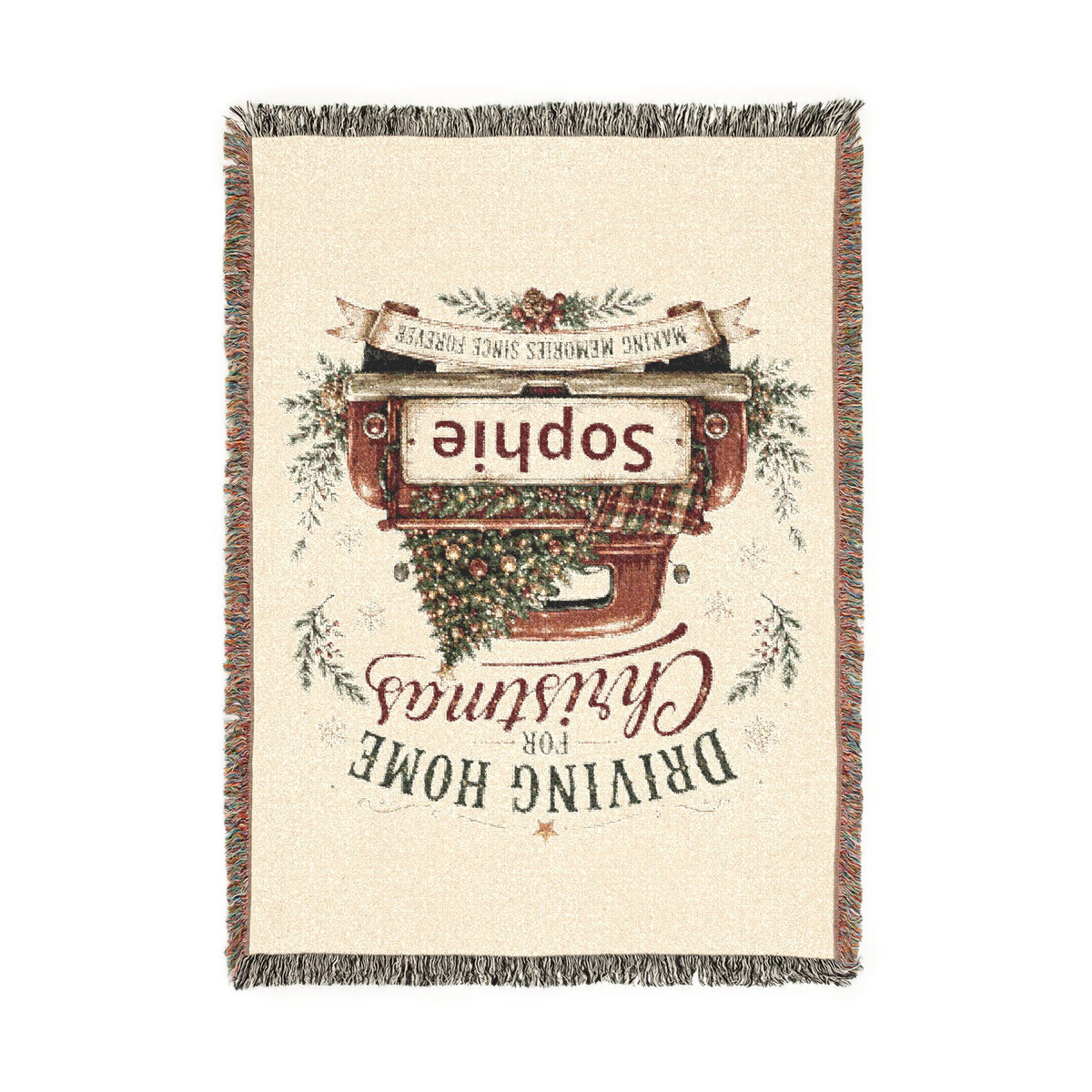 Personalized Driving Home for Christmas Blanket