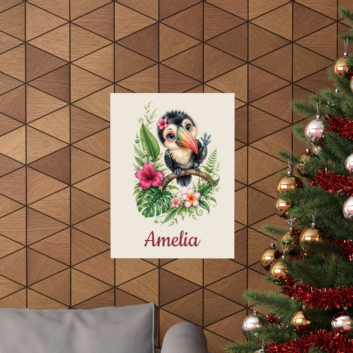 Personalized Toucan Nursery Poster