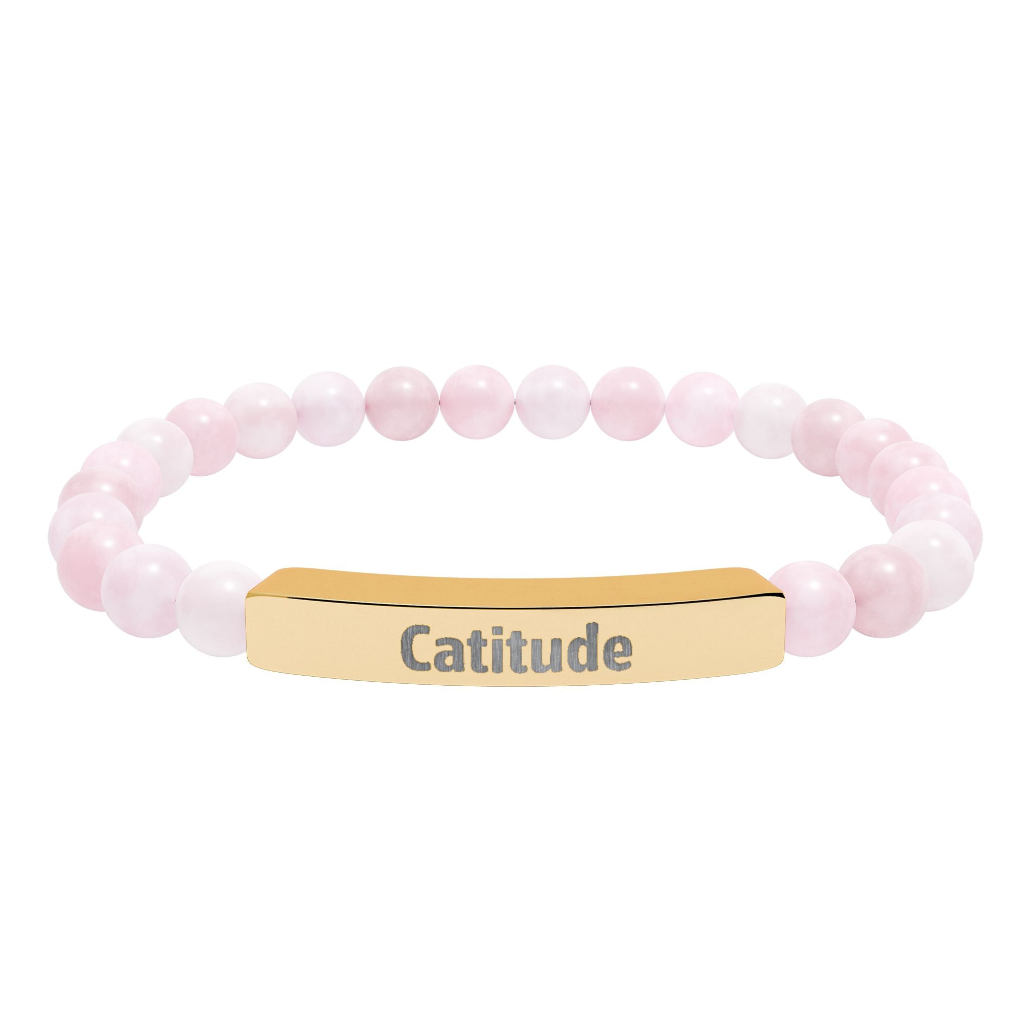 Catitude Engraved Bar Bracelet