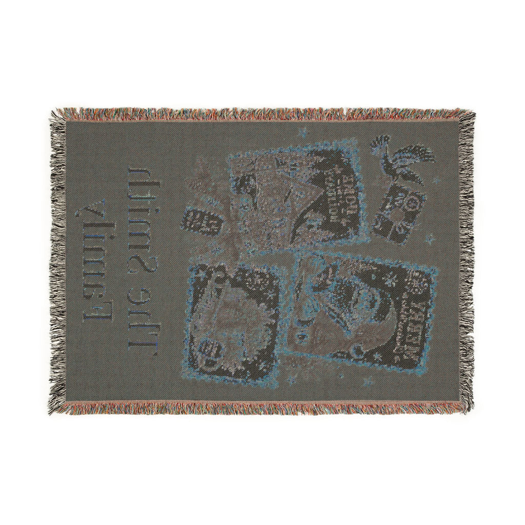 Personalized Family Christmas Stamps Blanket