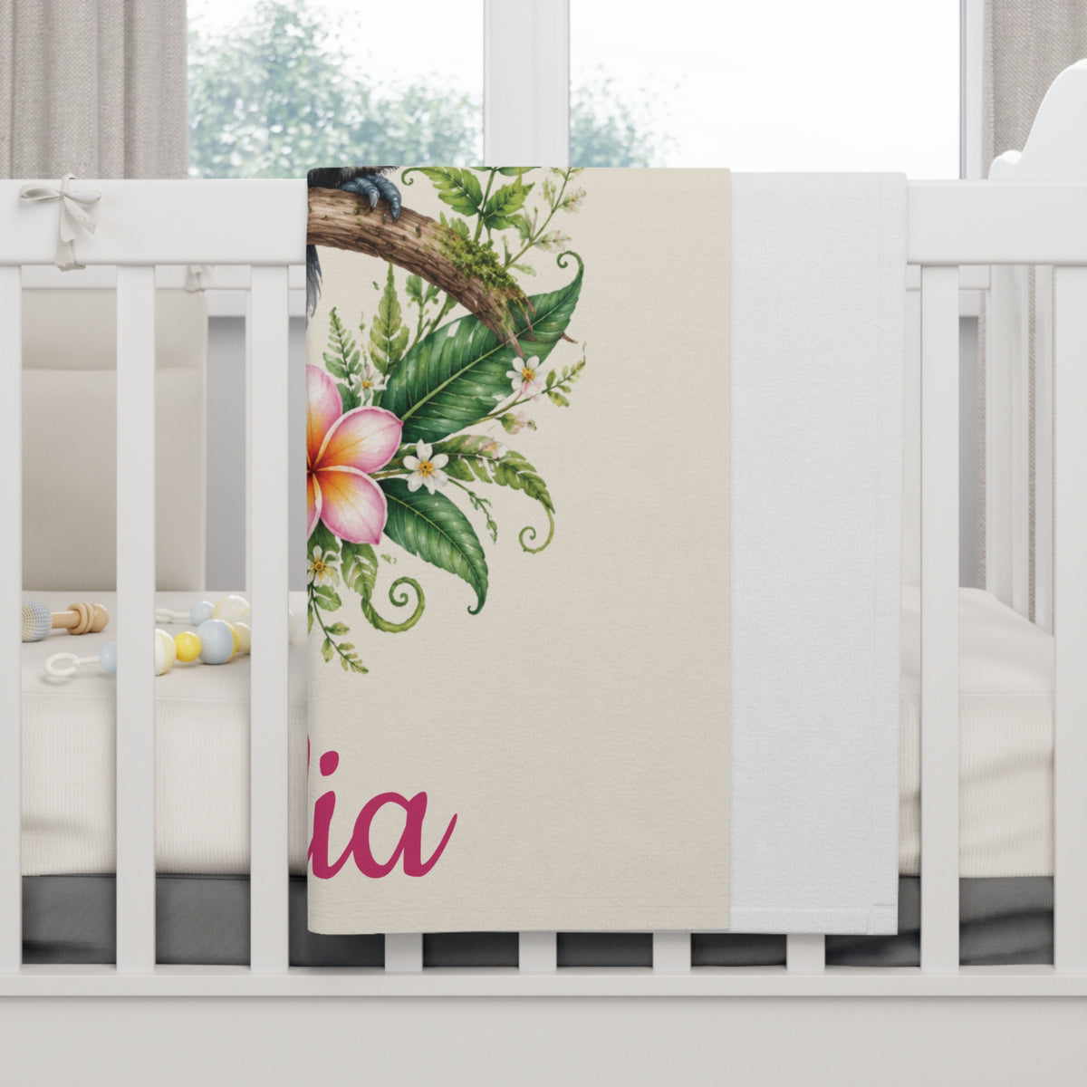 Personalized Toucan Baby Blanket