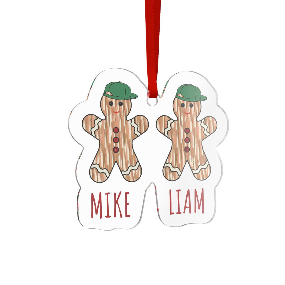 Personalized Gingerbread Brothers Ornament