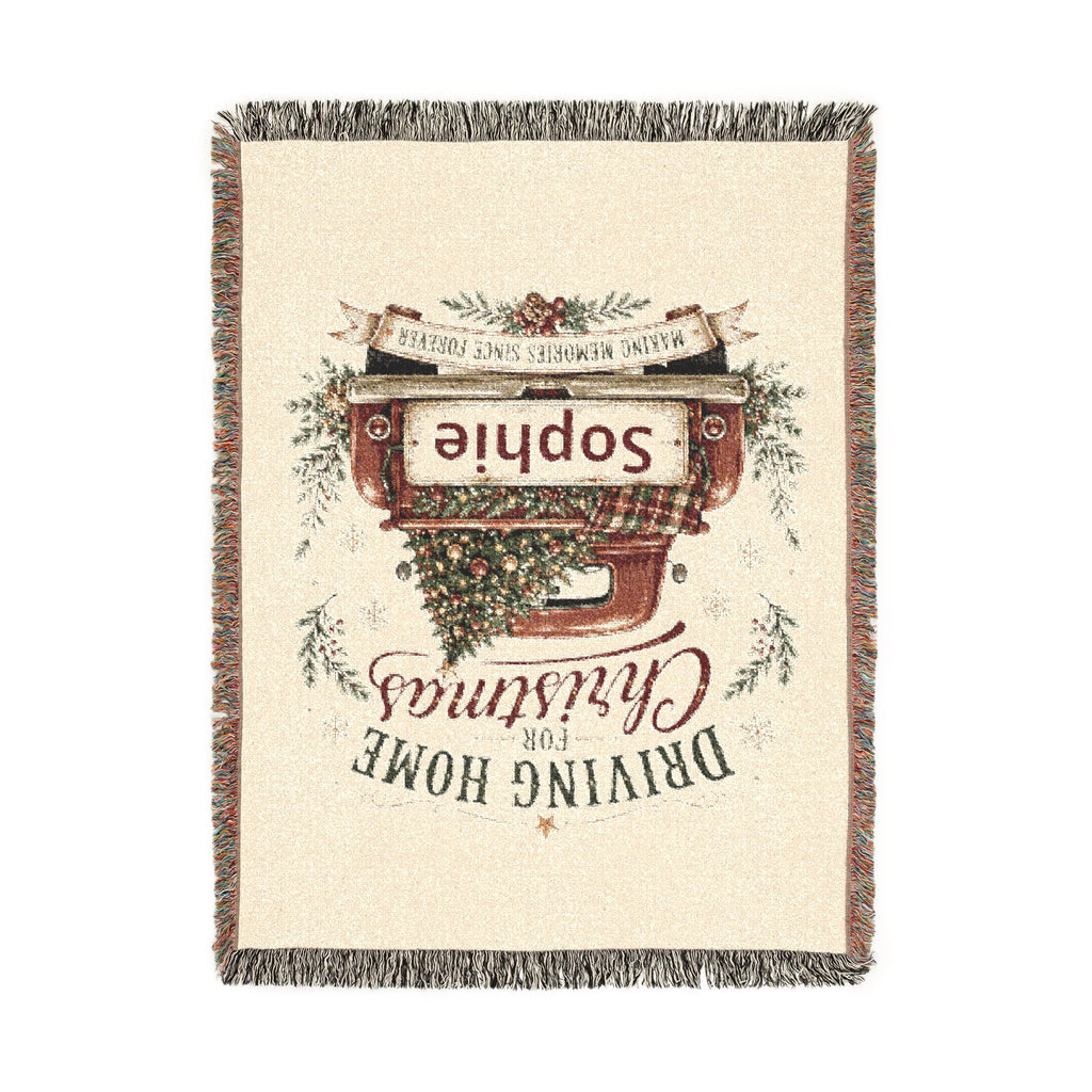 Personalized Driving Home for Christmas Blanket