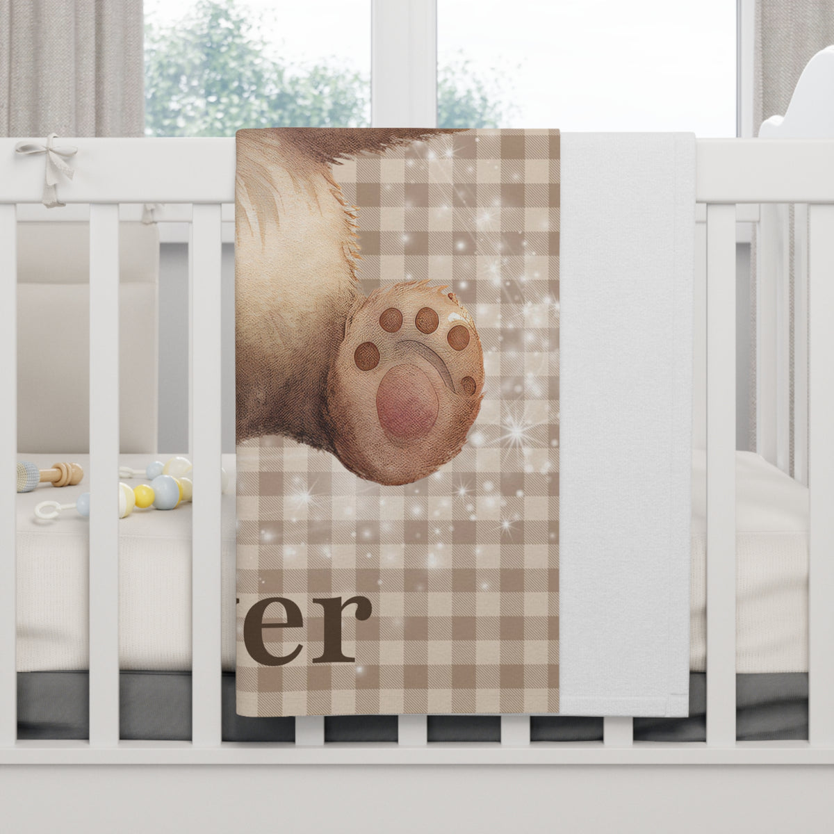 Personalized Teddy Bear Baby Blanket