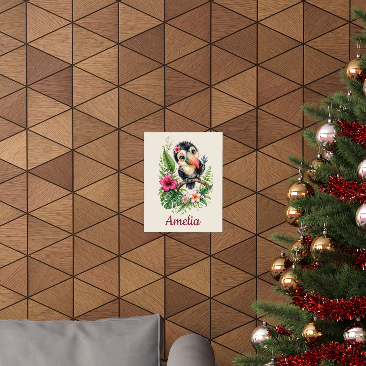 Personalized Toucan Nursery Poster