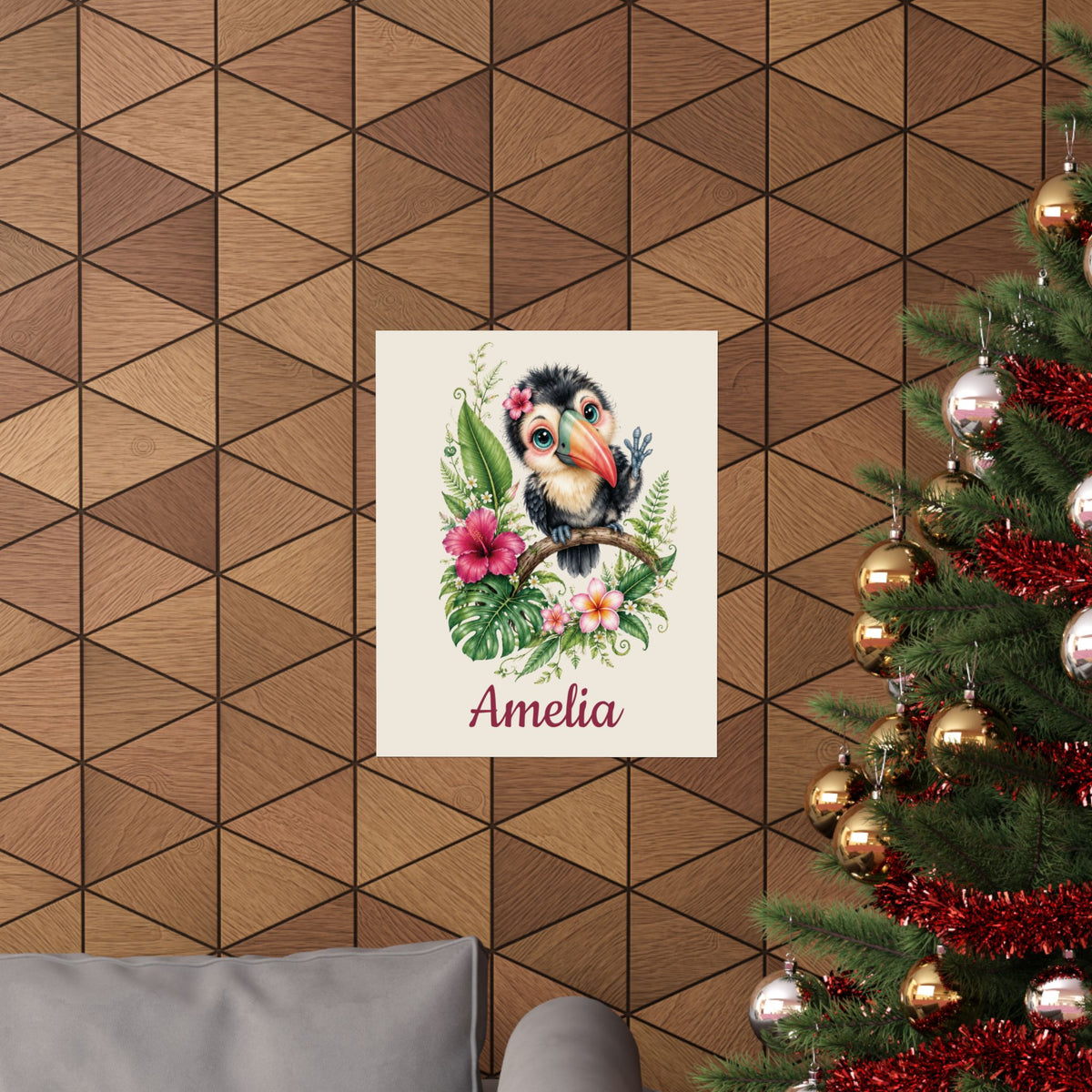 Personalized Toucan Nursery Poster