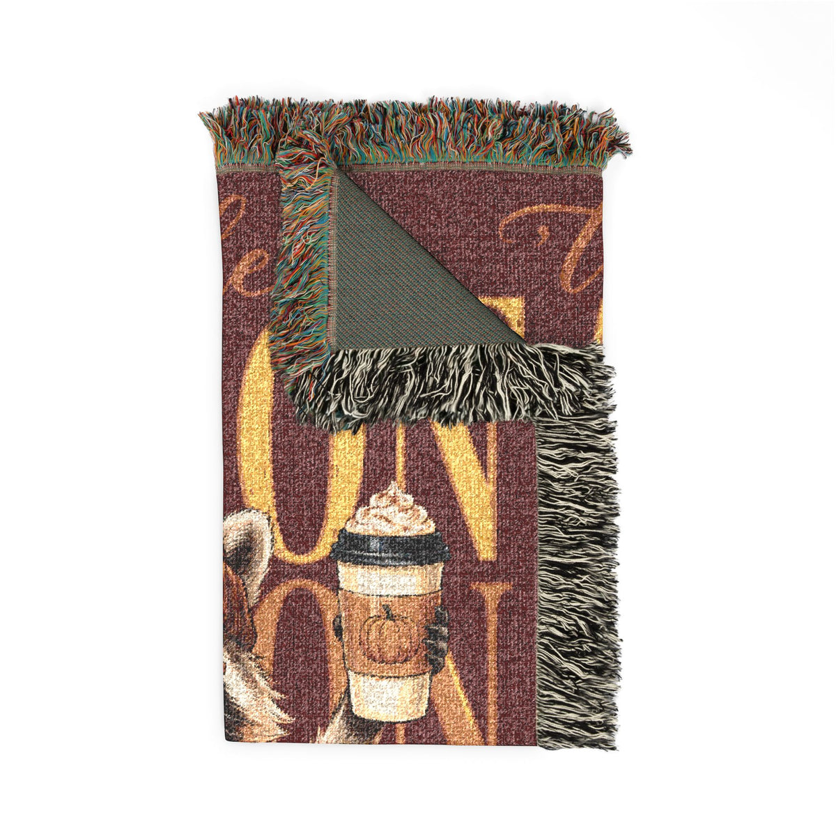 Personalized 'Tis the Season Raccoon Family Blanket