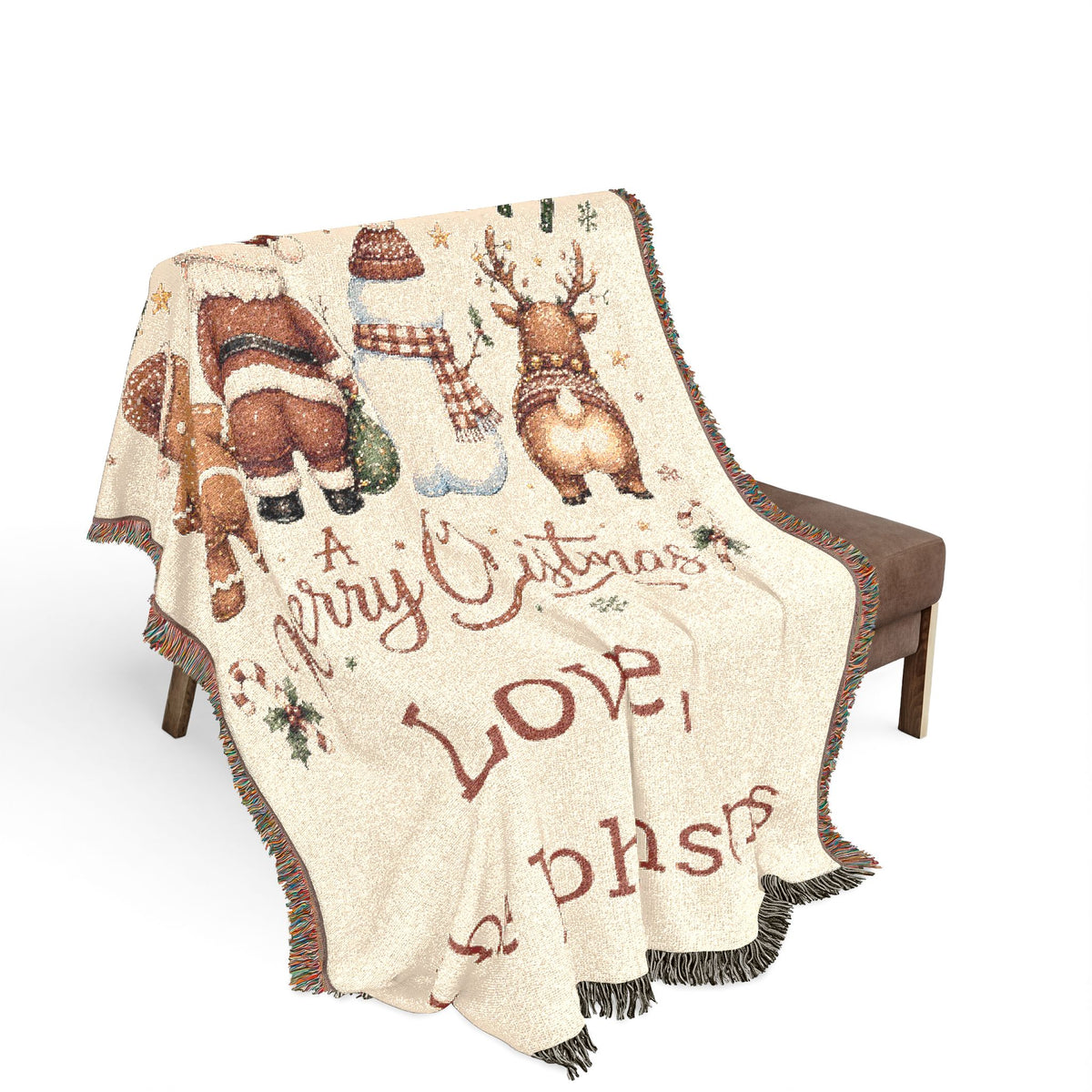 Personalized Nothing Butt Christmas Family Blanket