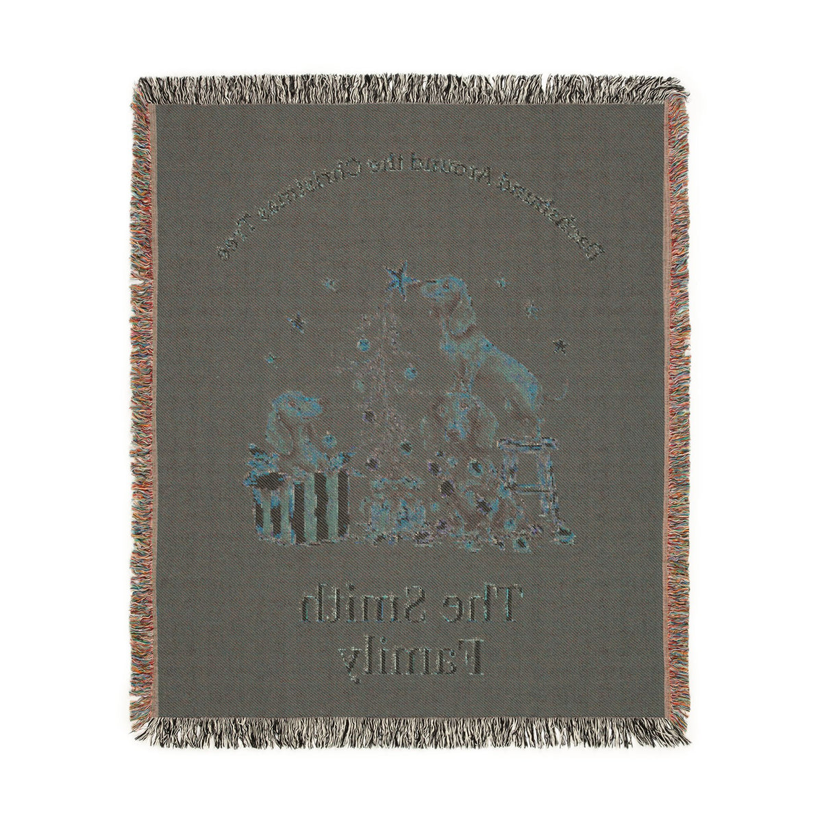 Personalized Dachshund Christmas Family Blanket