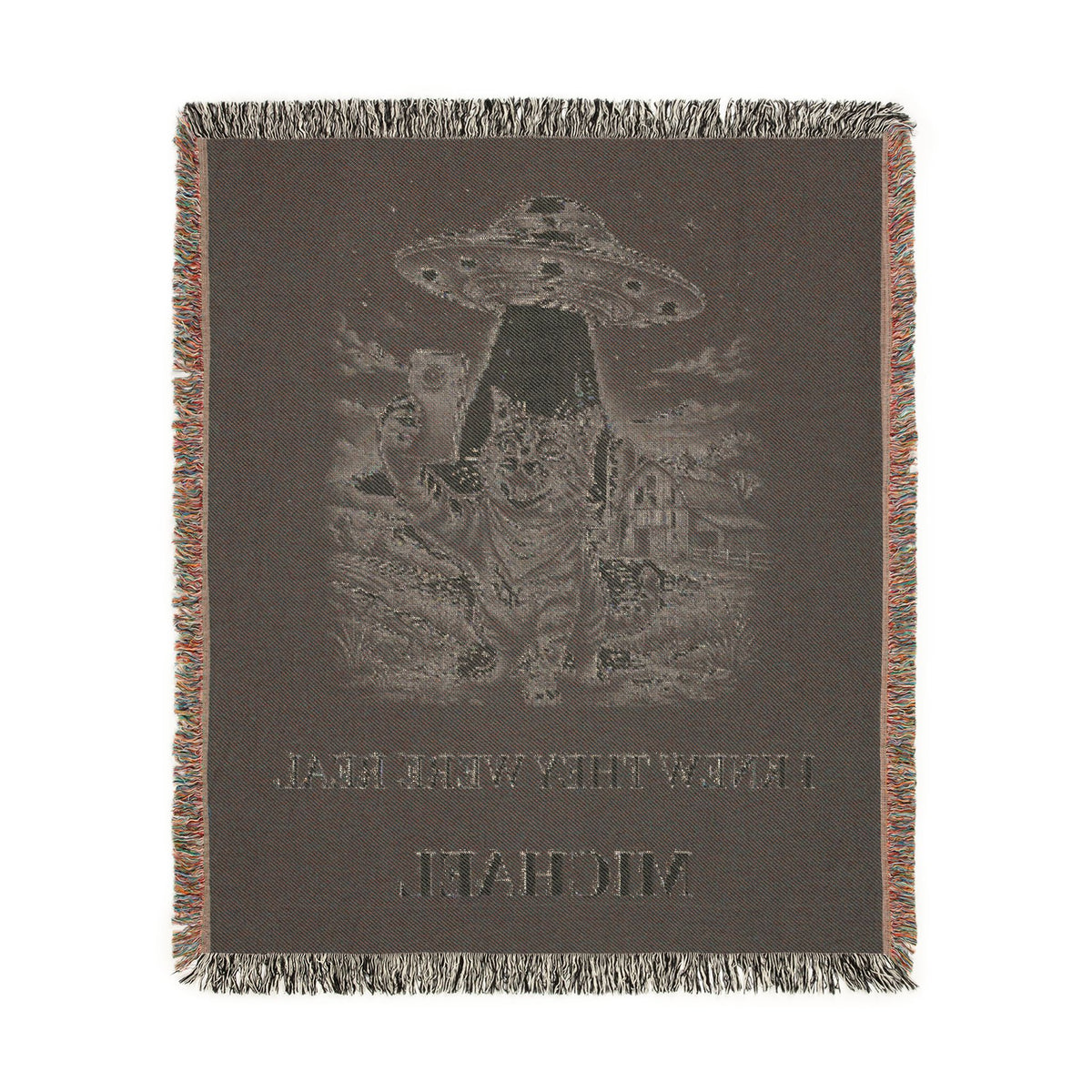 Personalized Cat UFO Selfie Blanket